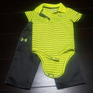 Under armour 9 to 12 month onesie and pant